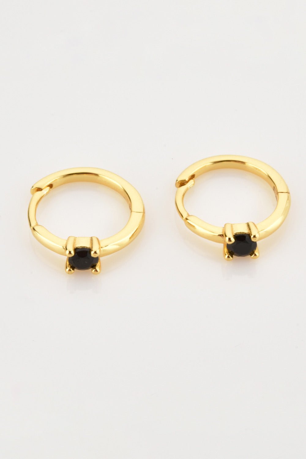 Gold Zircon Huggie EarringsEarringsBeach Rose Co.