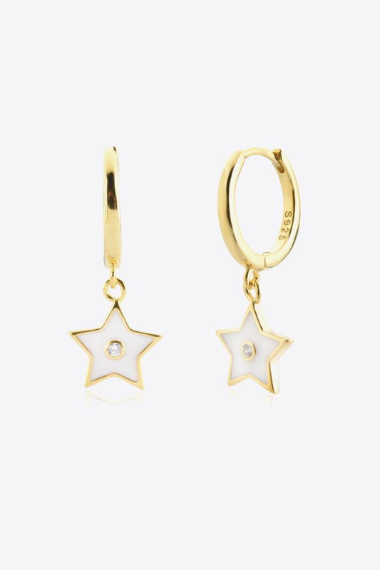 Gold Zircon Star Drop EarringsEarringsBeach Rose Co.