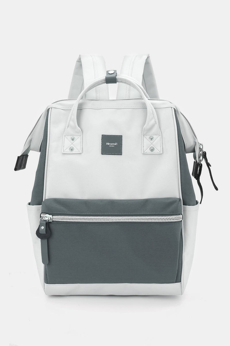 HIMAWARI - Large Water Resistant Canvas Contrast Pocket Backpack