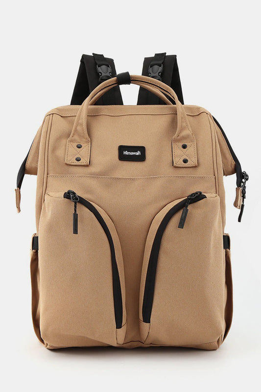 HIMAWARI - Large Waterproof Canvas Backpack with External Pockets