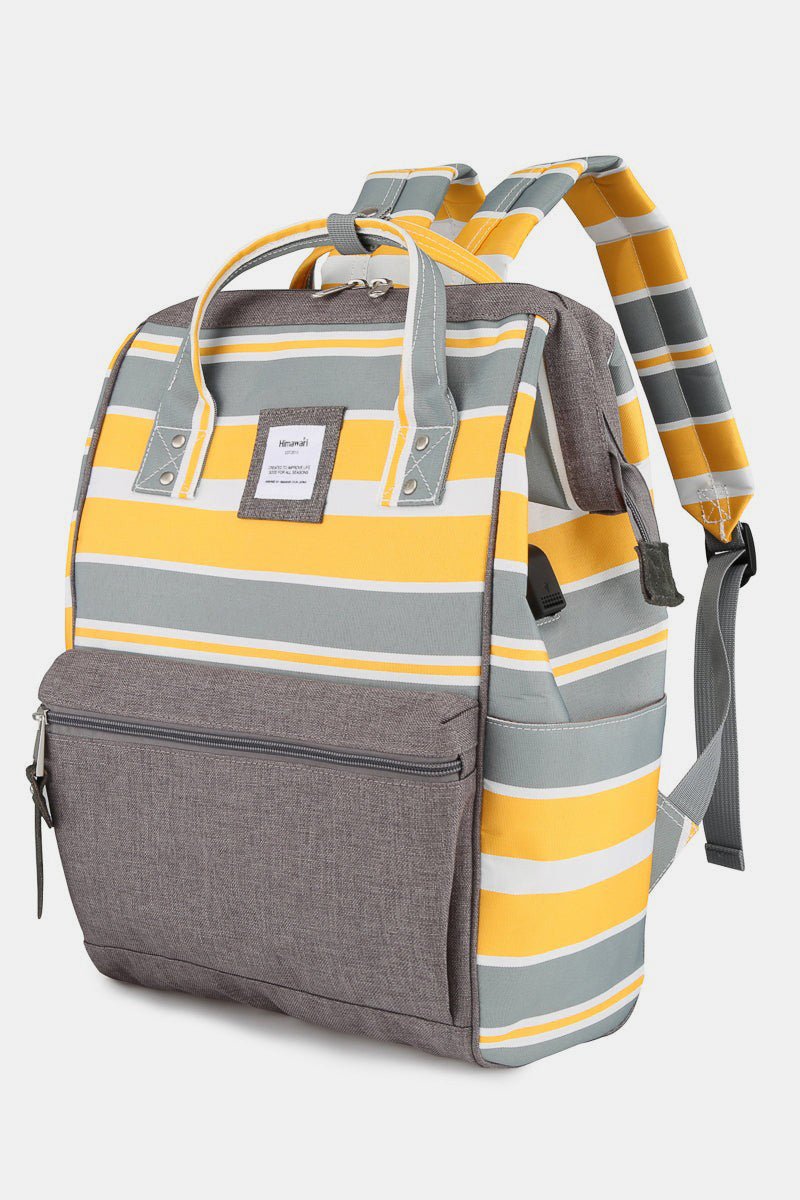 HIMAWARI - Striped Waterproof Nylon Backpack