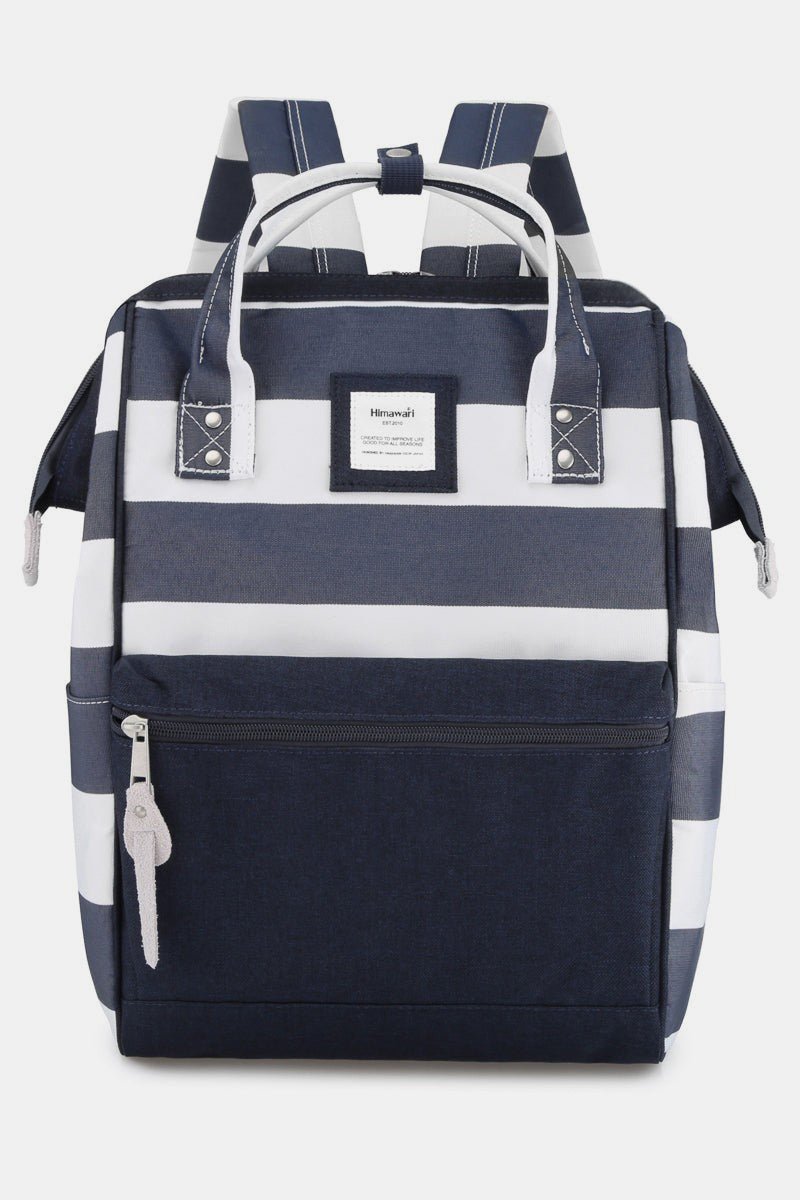 HIMAWARI - Striped Waterproof Nylon Backpack