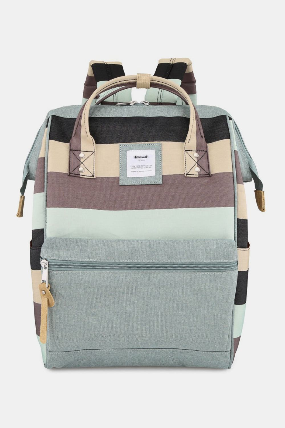 HIMAWARI - Striped Waterproof Nylon Backpack