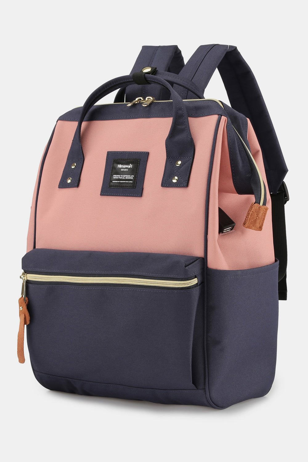 HIMAWARI - Waterproof Canvas Backpack with Side Pockets