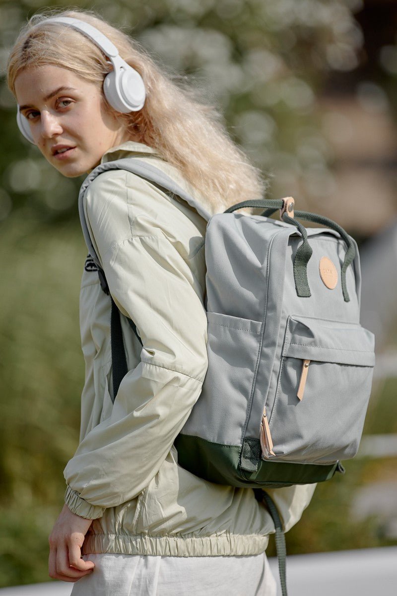 HIMAWARI - Waterproof Canvas Backpack with Side Pockets