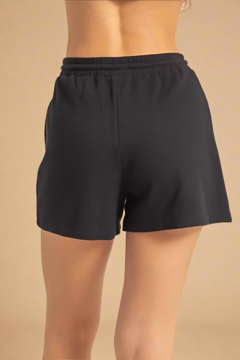 HYFVE - Black Waffle Knit Cargo Shorts