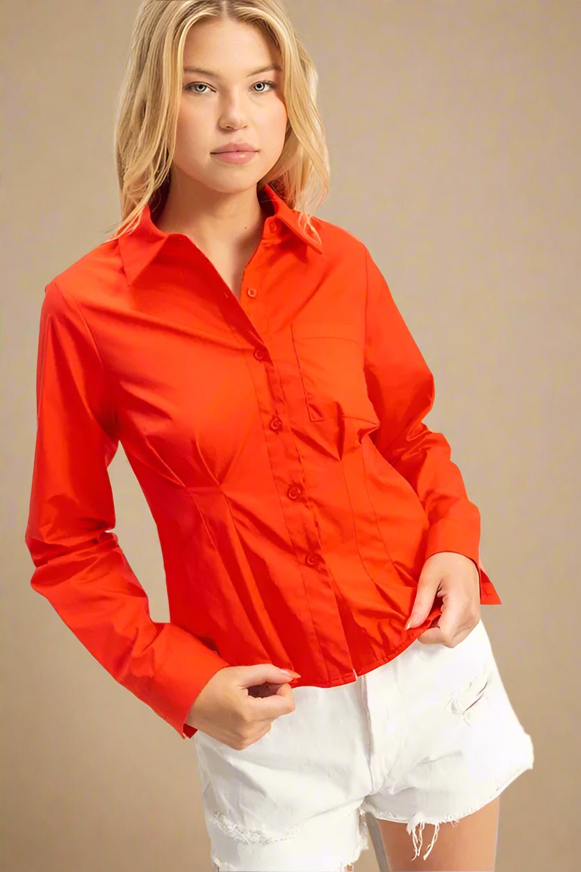 HYFVE - Bright Red Tailored Button - Up Shirt