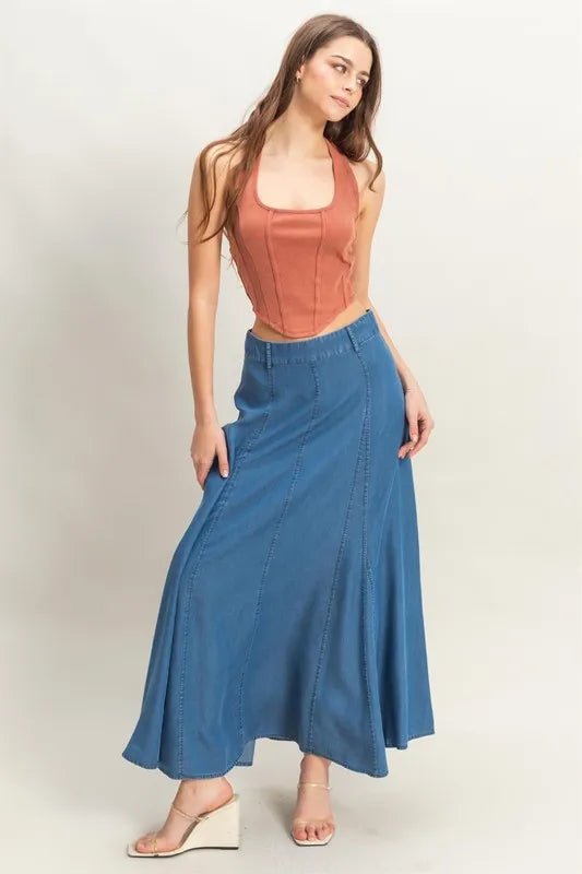 HYFVE - Clay Rib Knit Halter Corset Tank