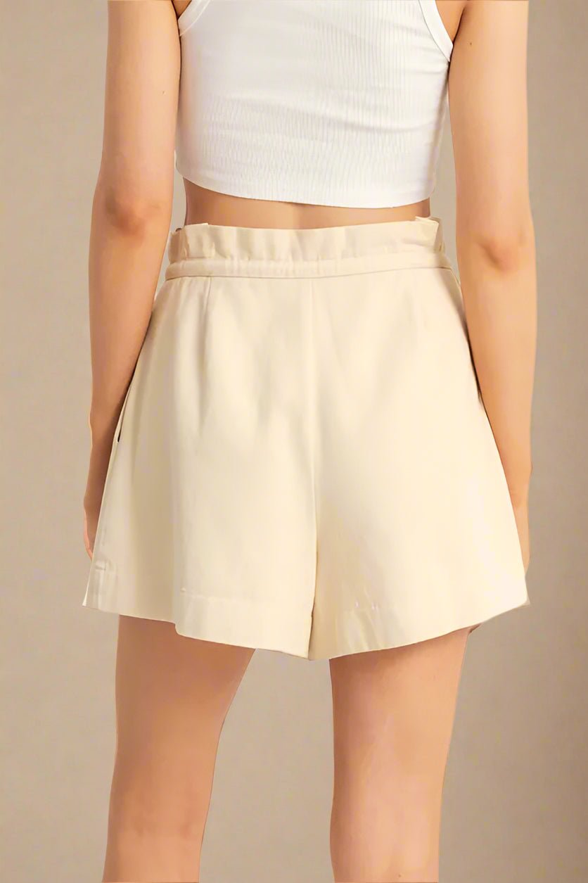 HYFVE - Drawstring Pleated Shorts – Oatmeal