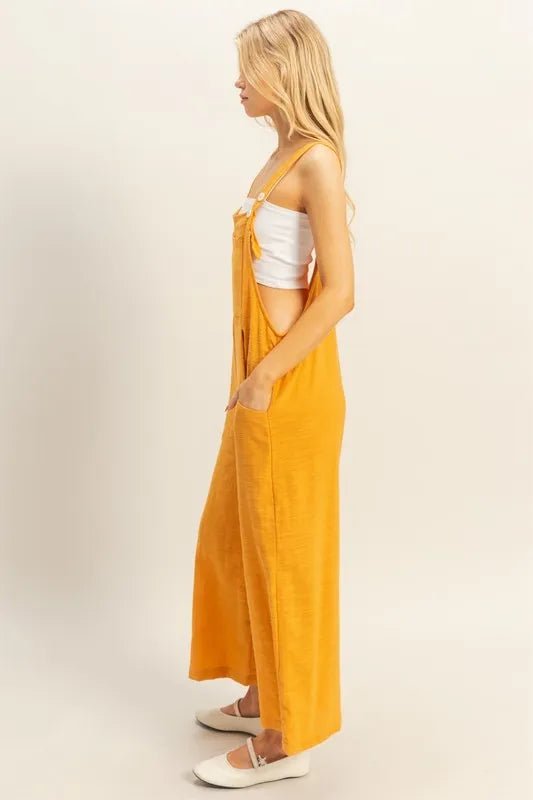 HYFVE - Goldenrod Wide Leg Overall Jumpsuit