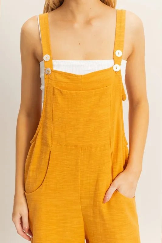 HYFVE - Goldenrod Wide Leg Overall Jumpsuit