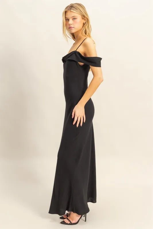 HYFVE - Off Shoulder Maxi Dress in Black