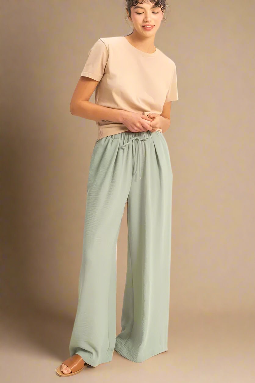 HYFVE - Sage Dune Drawstring Wide - Leg Pants