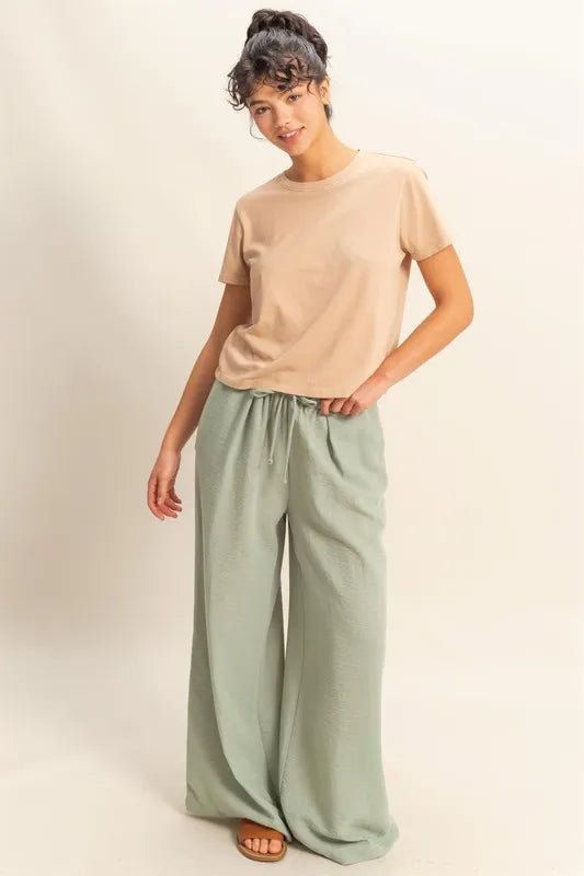 HYFVE - Sage Dune Drawstring Wide - Leg Pants