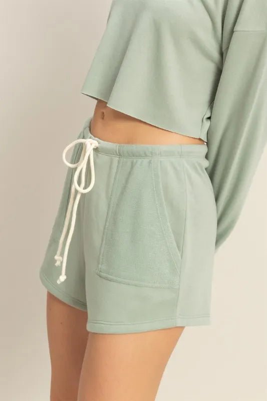 HYFVE - Sage Fleece Drawstring Lounge Shorts