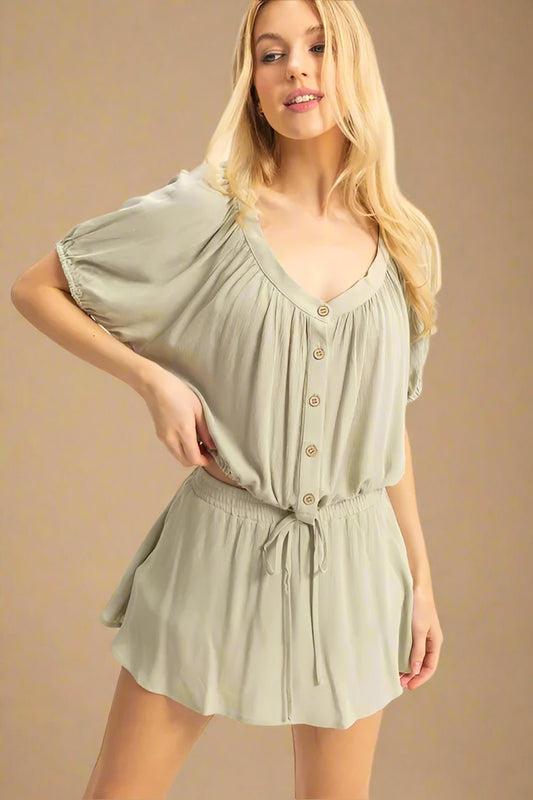 HYFVE - Sage Green Button - Front Set with Matching Skort