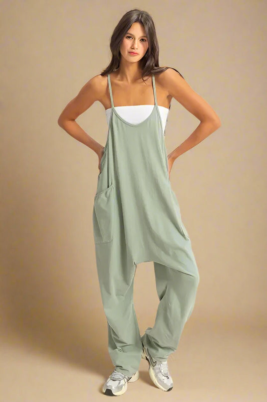 HYFVE - Sage Green Slouchy Overalls