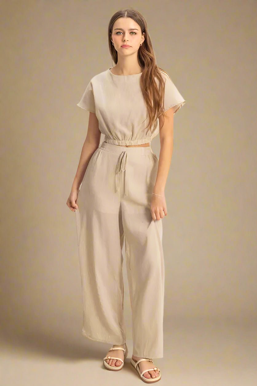 HYFVE - Sandstone Crop Top & Pant Set