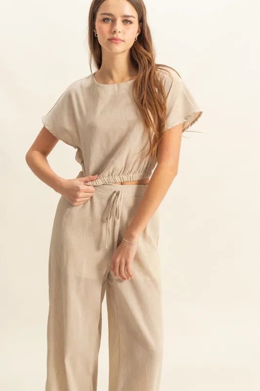 HYFVE - Sandstone Crop Top & Pant Set