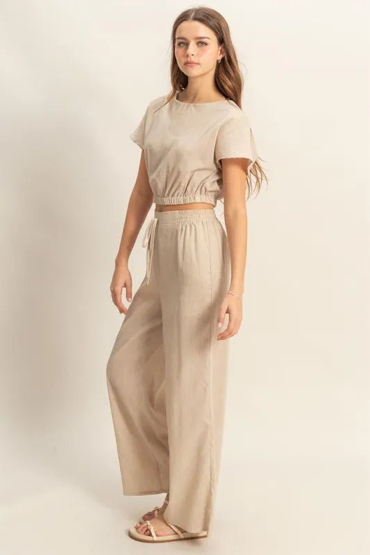 HYFVE - Sandstone Crop Top & Pant Set