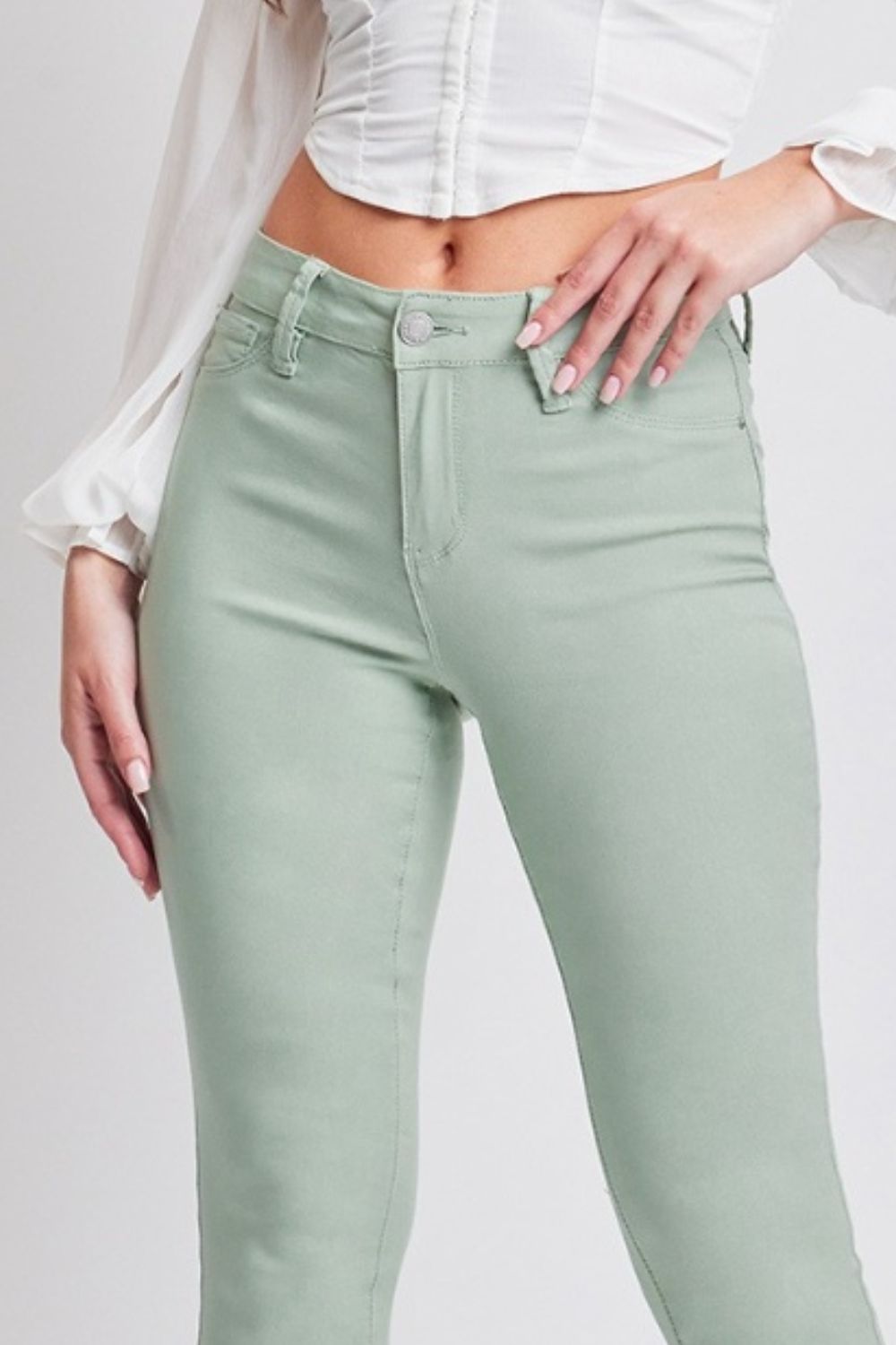 Hyperstretch Mid-Rise Skinny Jeans in JadeJeansYMI Jeanswear