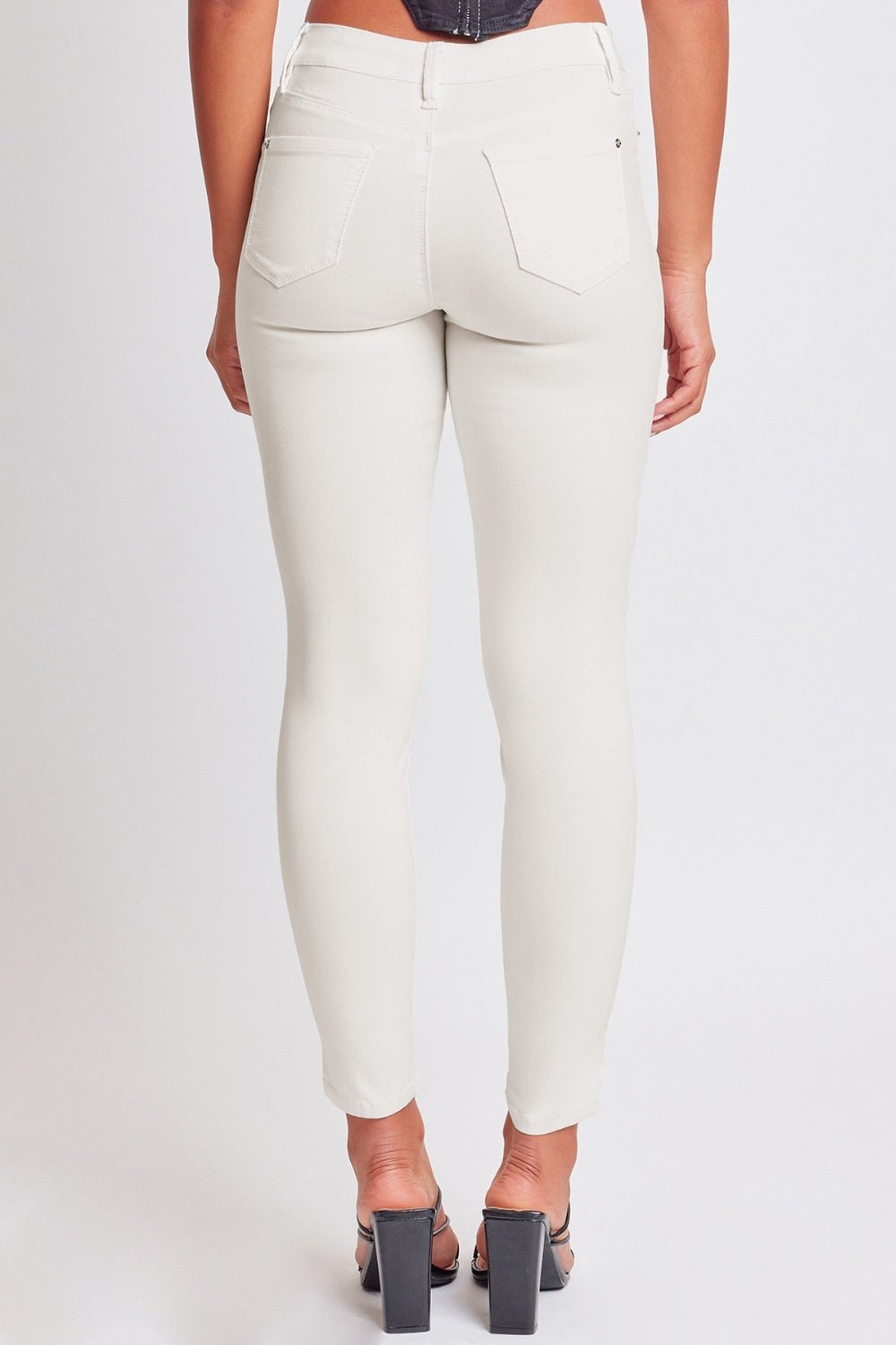 Hyperstretch Mid-Rise Skinny Jeans in Vanilla CreamJeansYMI Jeanswear