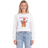 Beach Rose Co. white crewneck sweatshirt featuring a festive gingerbread man graphic and Cozy Christmas lettering.