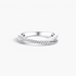 Beach Rose Co. sterling silver crisscross ring featuring a delicate band with sparkling moissanite stones.