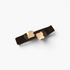 Beach Rose Co. wide black elastic belt featuring a gold geometric statement buckle with PU leather accents.