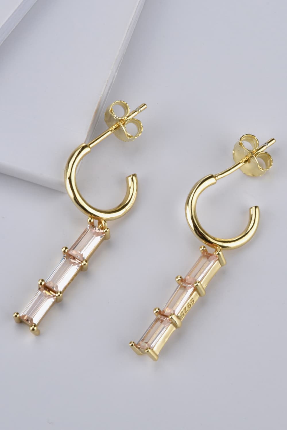 Inlaid Zircon Drop EarringsEarringsBeach Rose Co.