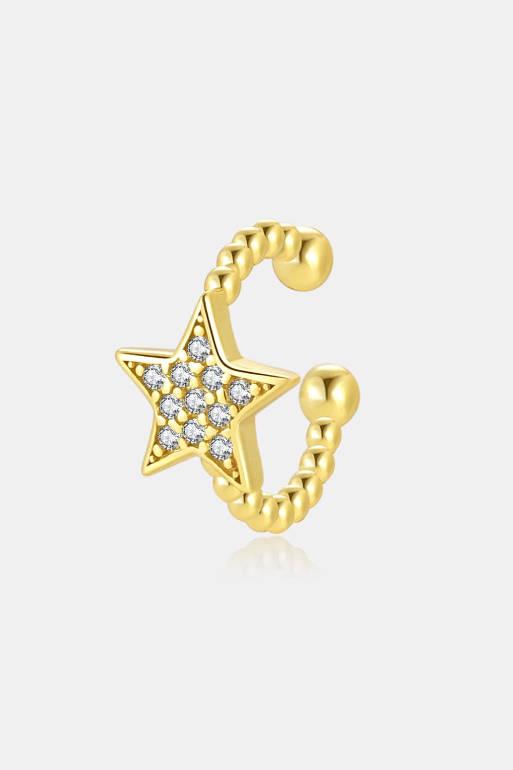 Inlaid Zircon Star Single Cuff EarringEarringsBeach Rose Co.