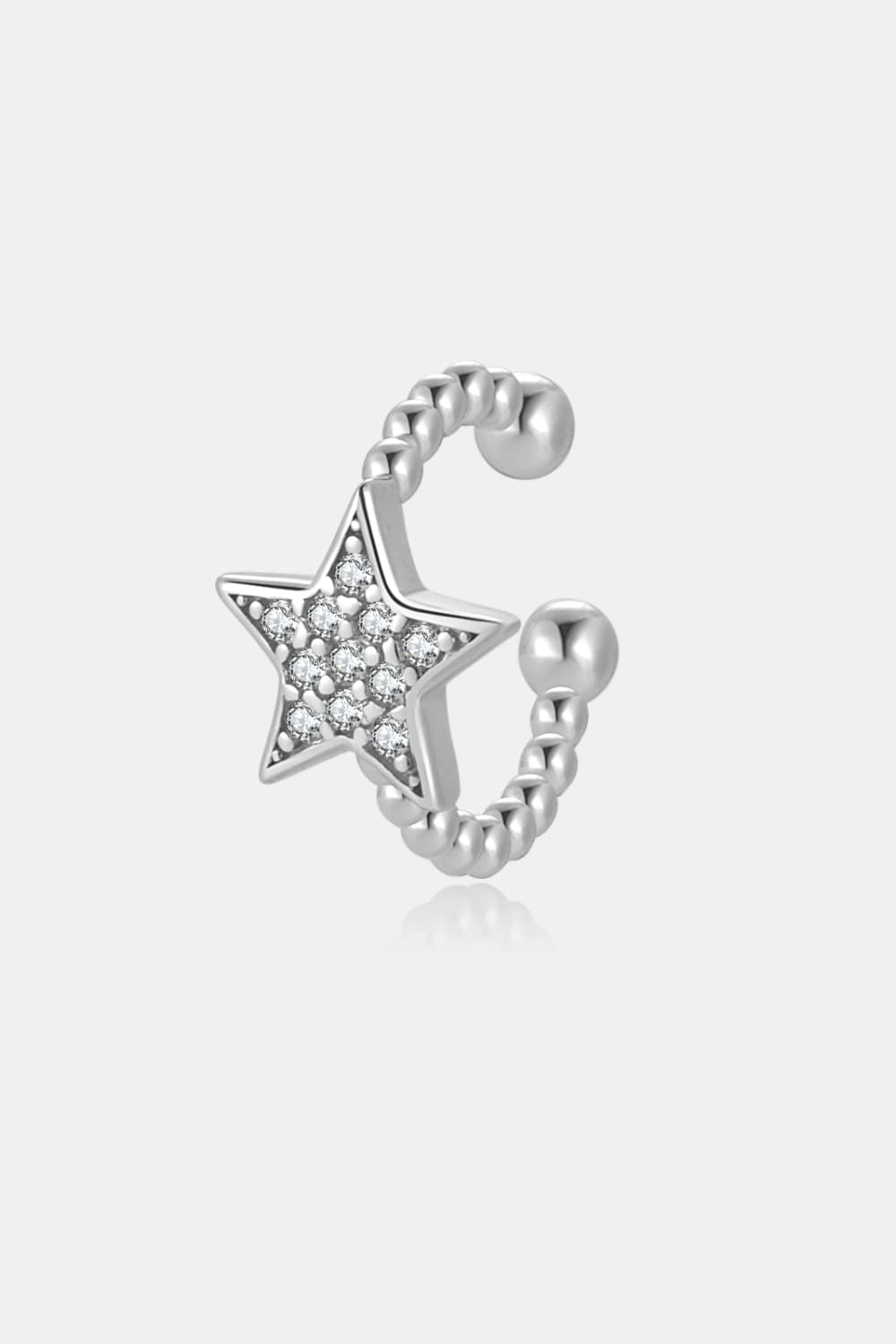 Inlaid Zircon Star Single Cuff EarringEarringsBeach Rose Co.