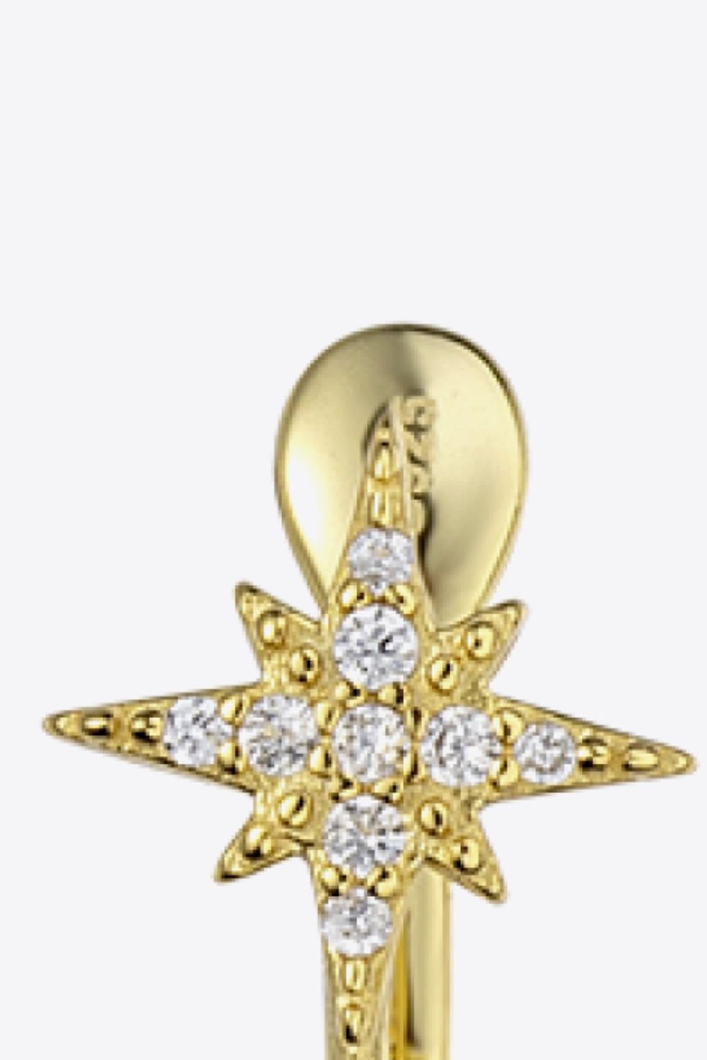 Inlaid Zircon Star Single Cuff EarringEarringsBeach Rose Co.