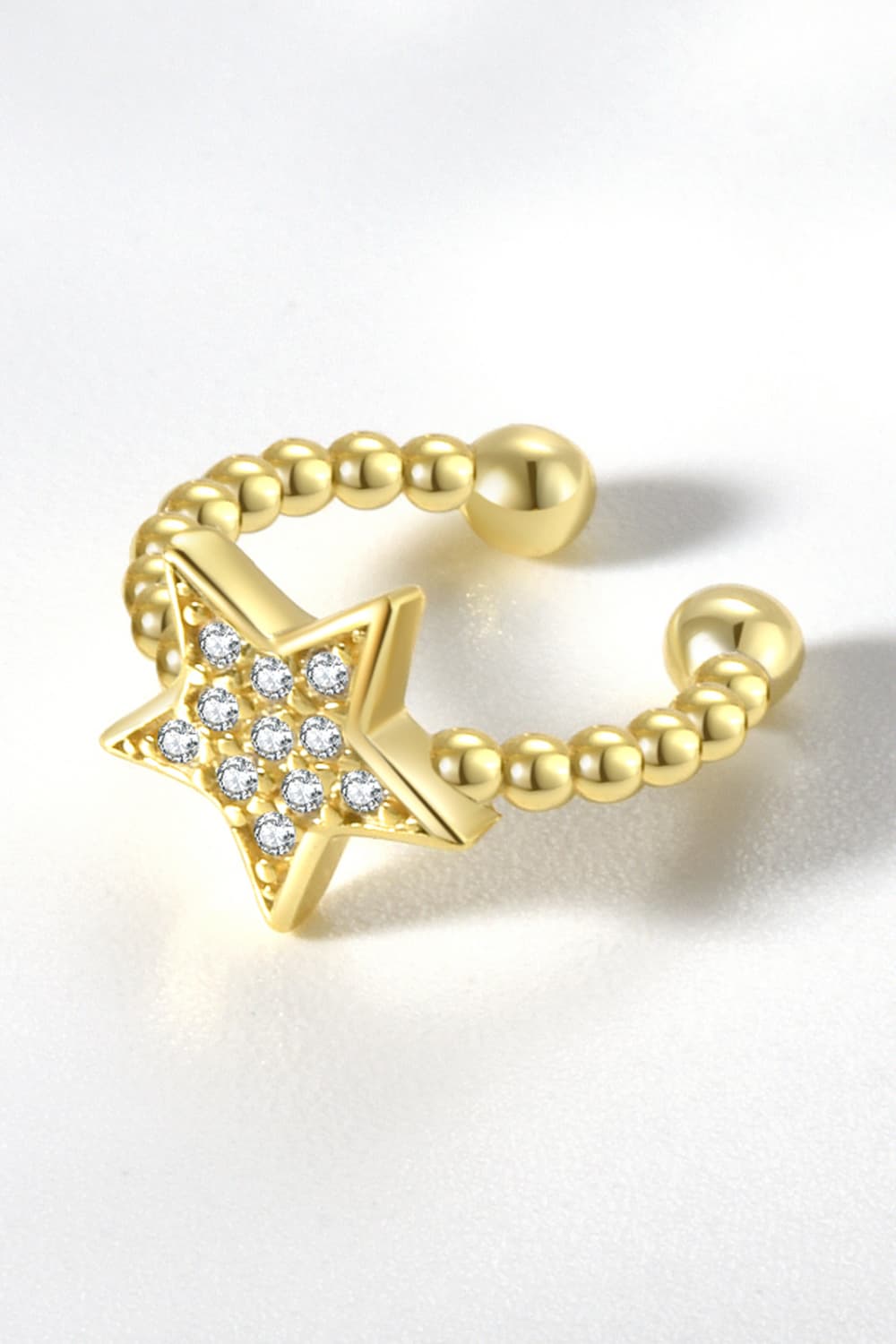 Inlaid Zircon Star Single Cuff EarringEarringsBeach Rose Co.