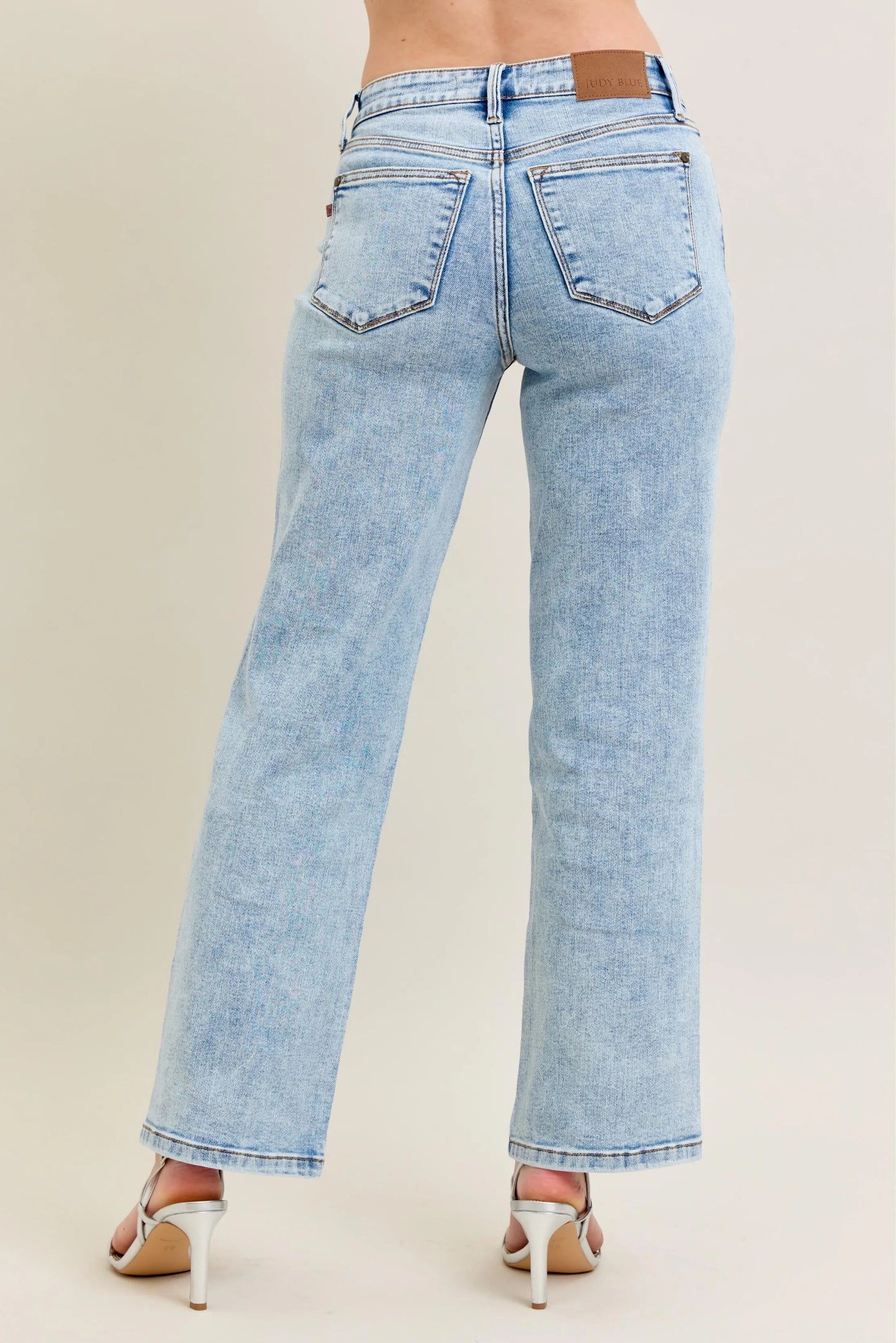 Judy Blue - Acid Wash High Rise Straight Leg Jeans