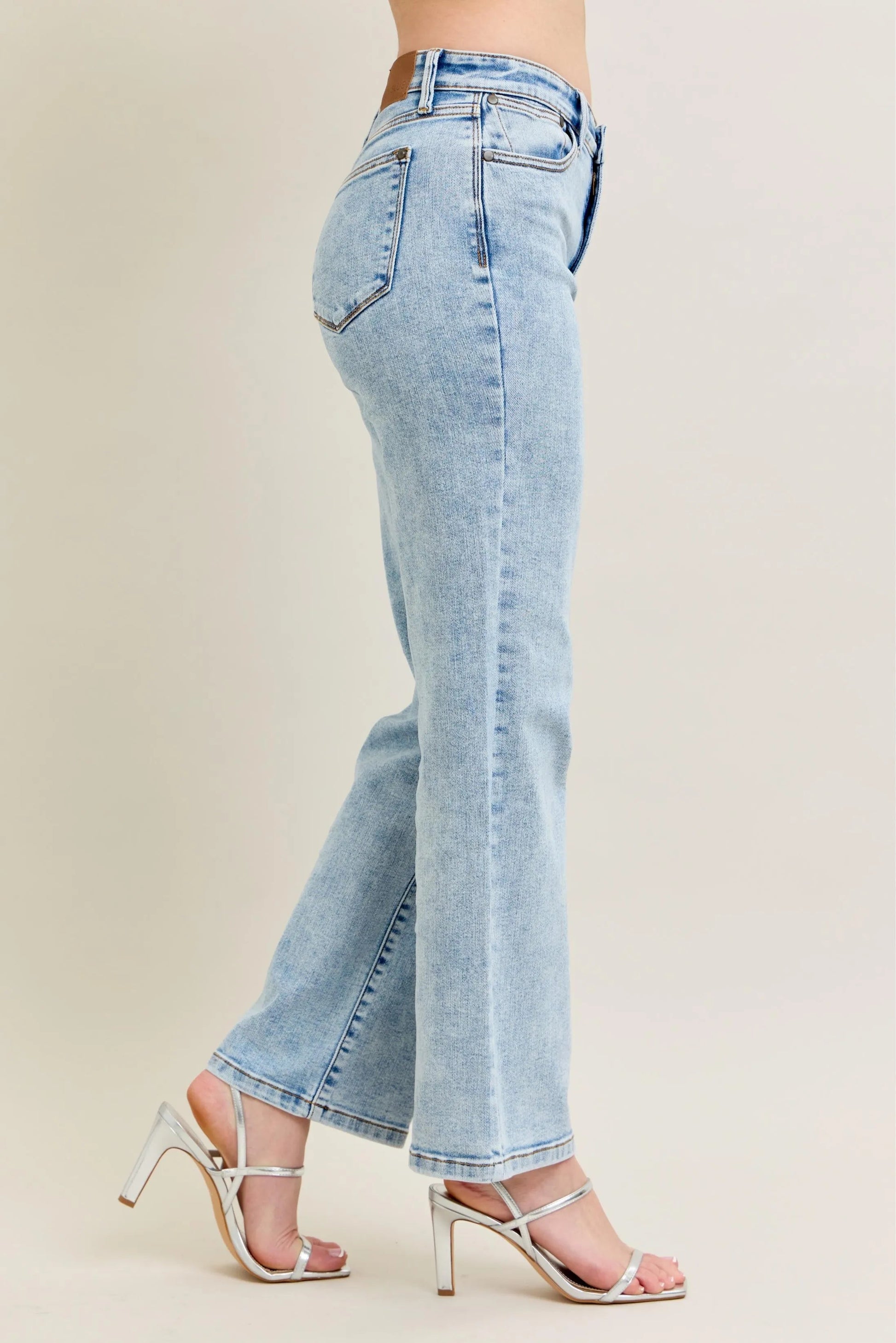 Judy Blue - Acid Wash High Rise Straight Leg Jeans