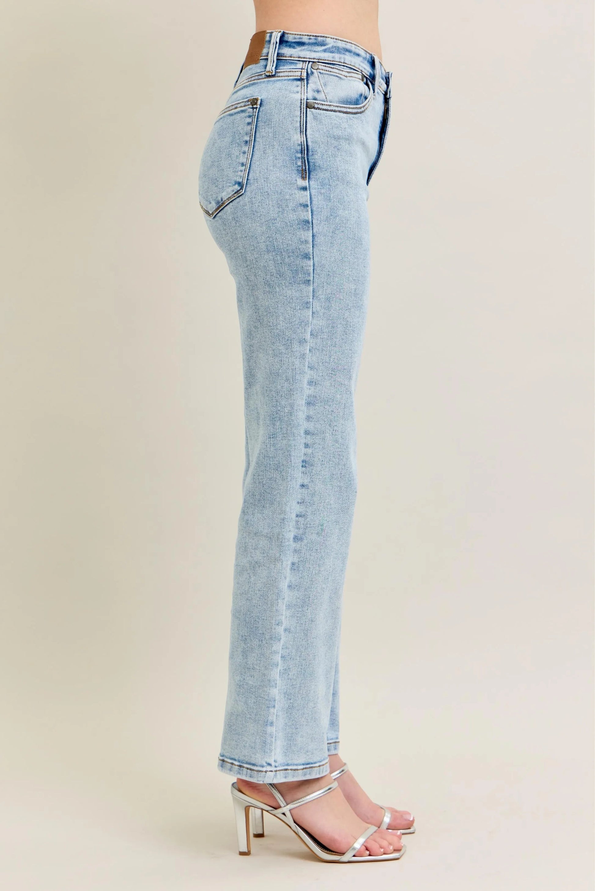 Judy Blue - Acid Wash High Rise Straight Leg Jeans