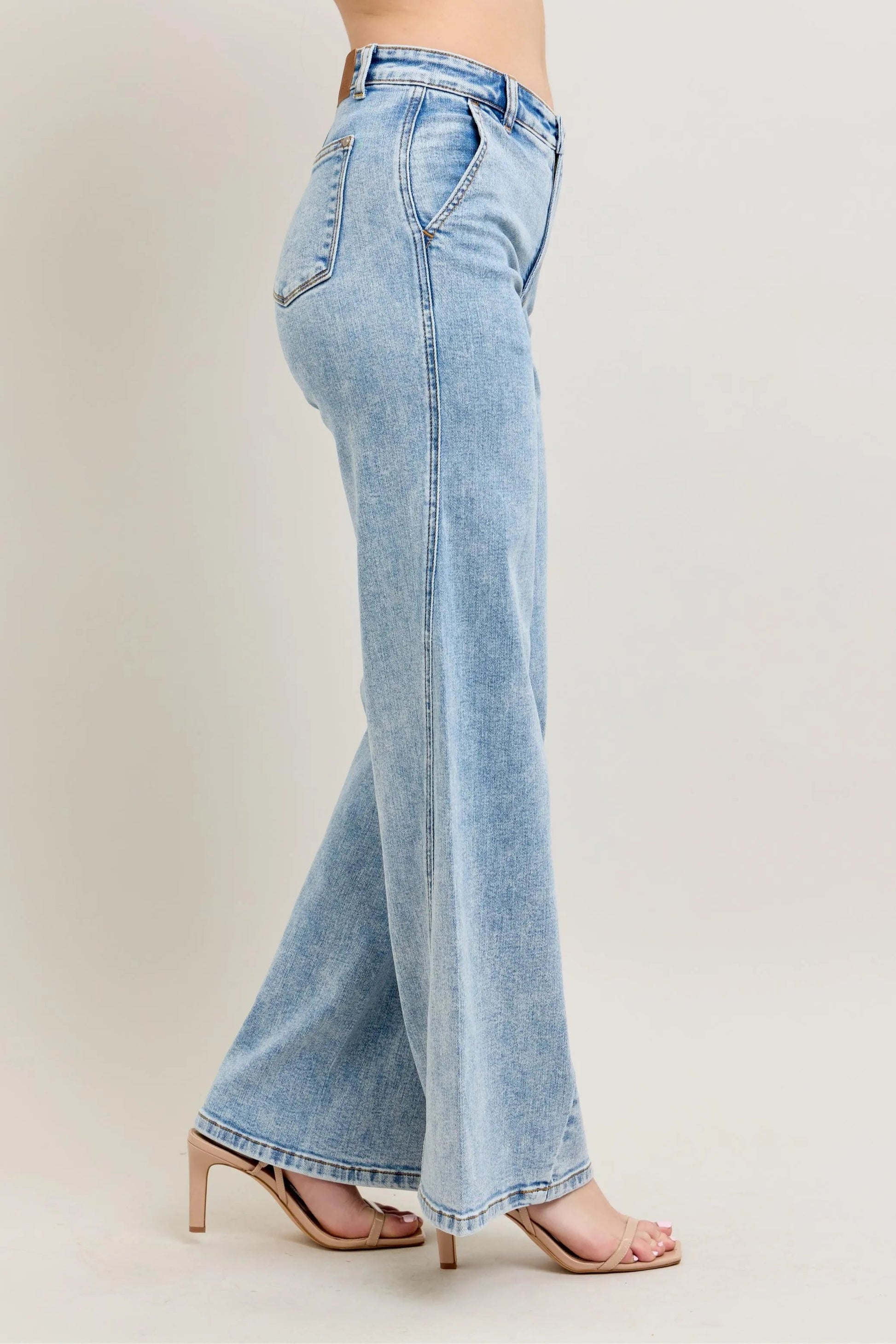 Judy Blue - Acid Wash High Rise Wide Leg Jeans