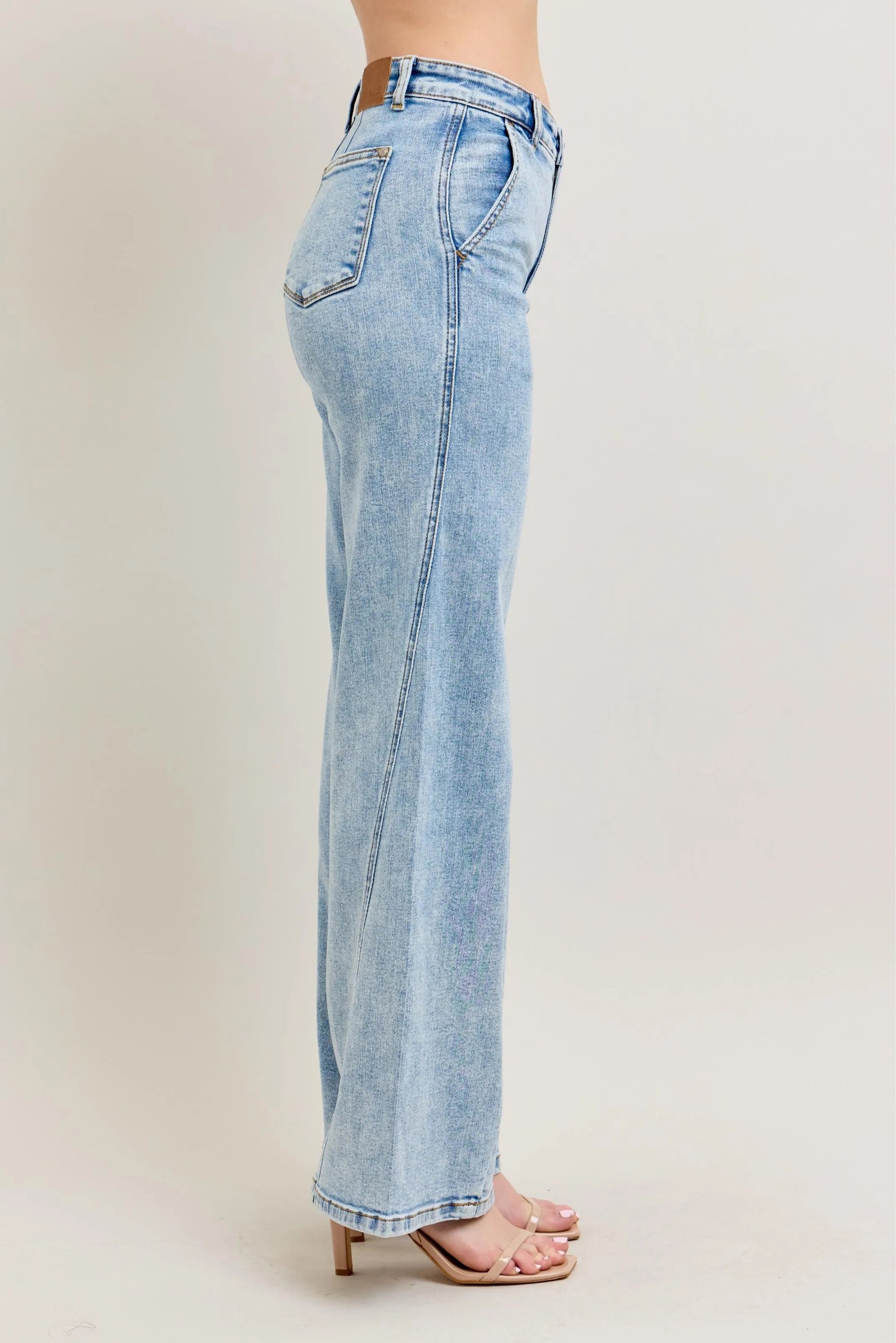 Judy Blue - Acid Wash High Rise Wide Leg Jeans