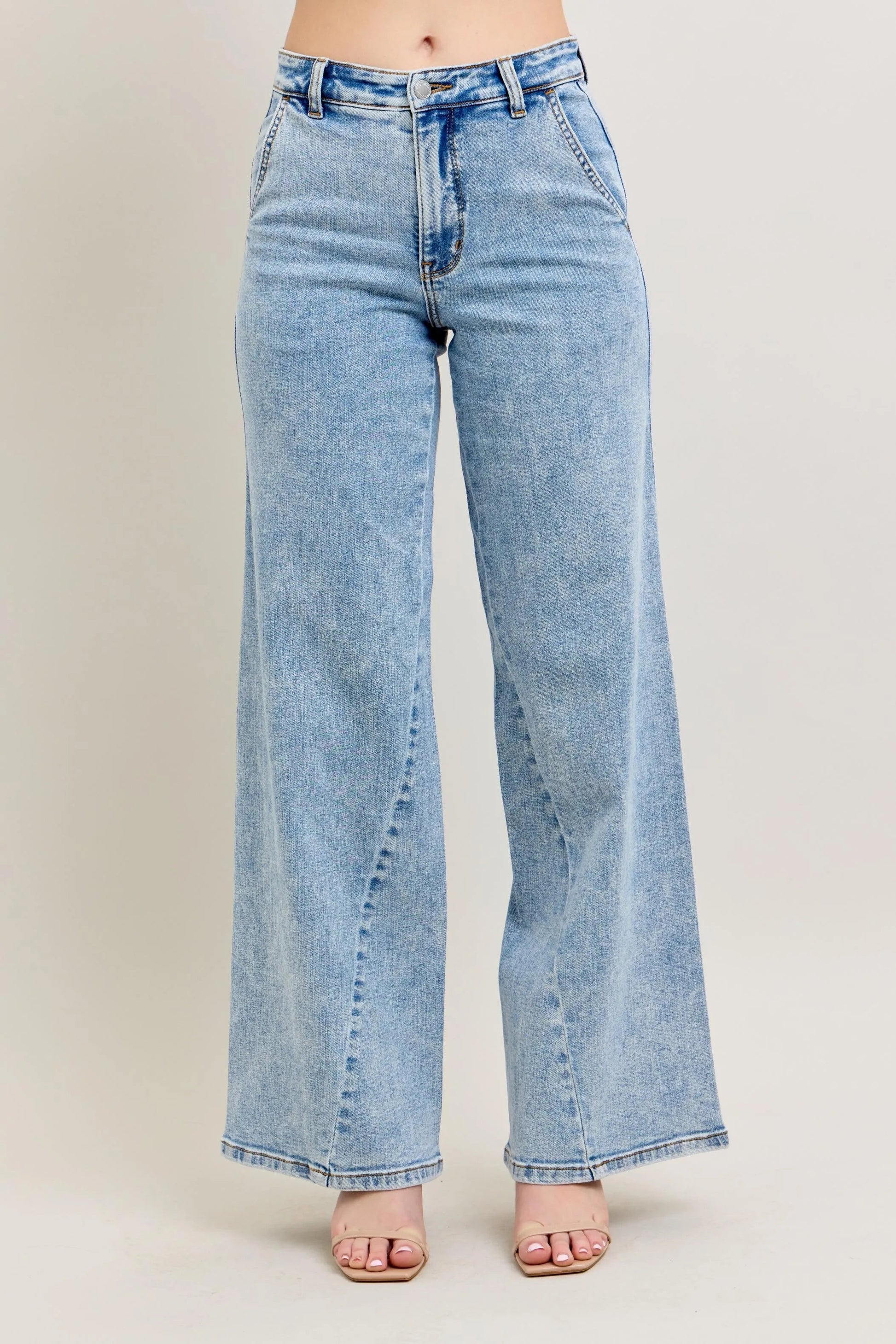 Judy Blue - Acid Wash High Rise Wide Leg Jeans