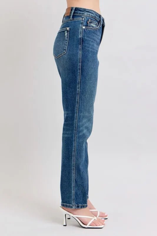 Judy Blue - Dark Wash High Rise Straight Leg Jeans