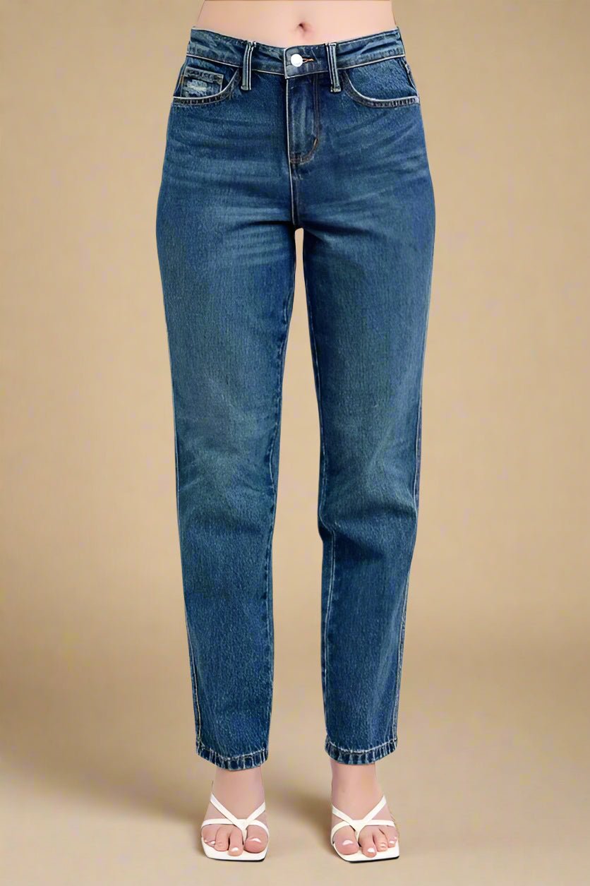 Judy Blue - Dark Wash High Rise Straight Leg Jeans