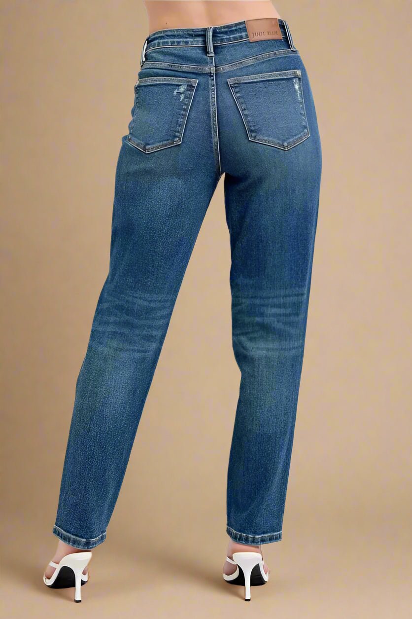 Judy Blue - Dark Wash High Rise Straight Leg Jeans