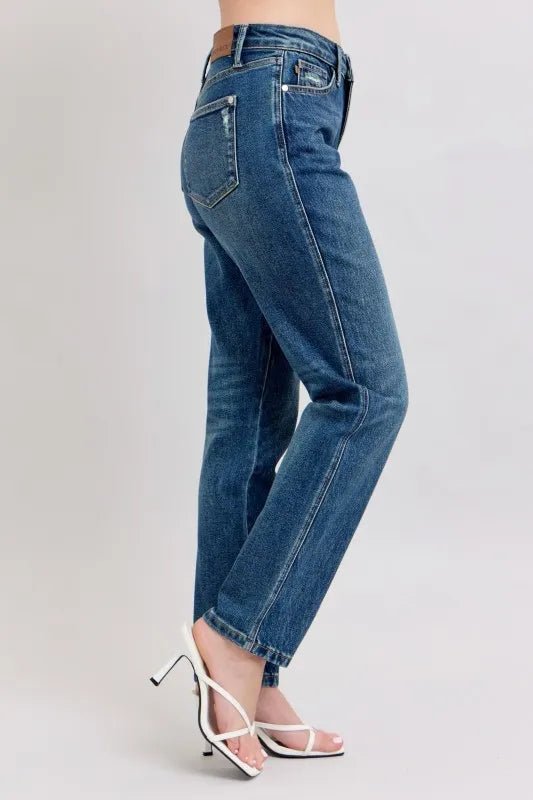 Judy Blue - Dark Wash High Rise Straight Leg Jeans