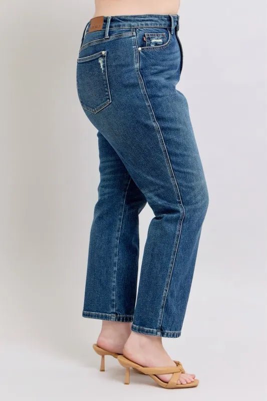 Judy Blue - Dark Wash High Rise Straight Leg Jeans