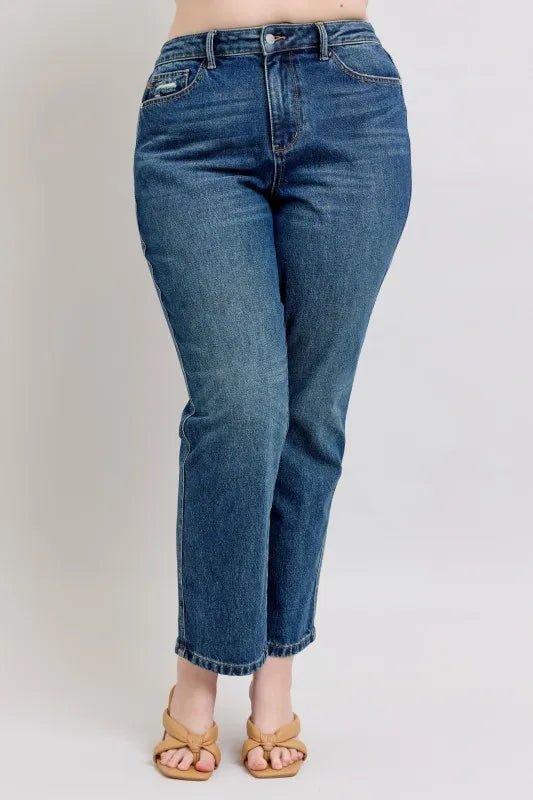 Judy Blue - Dark Wash High Rise Straight Leg Jeans