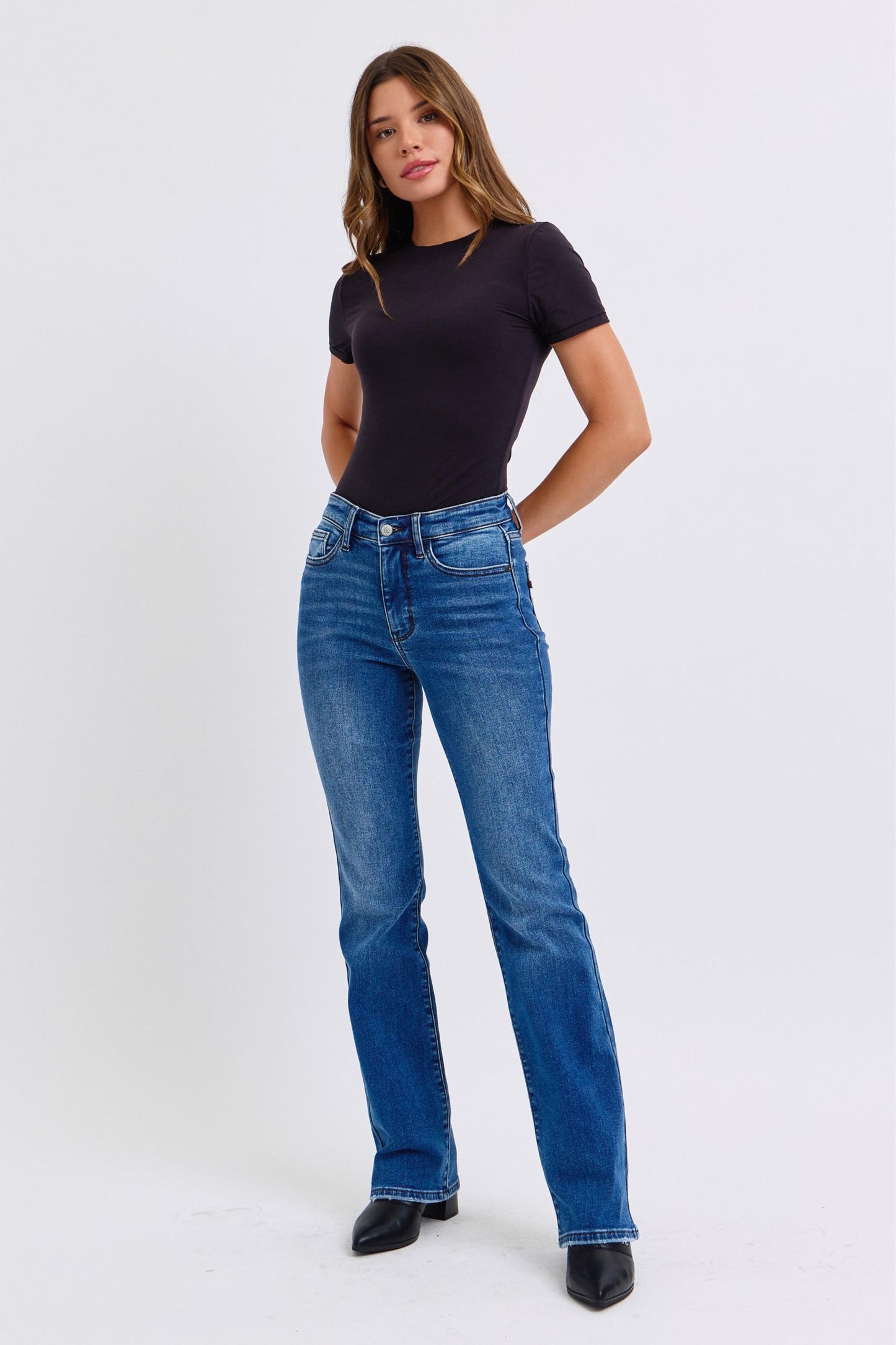 Judy Blue - Dark Wash Mid Rise Bootcut Jeans