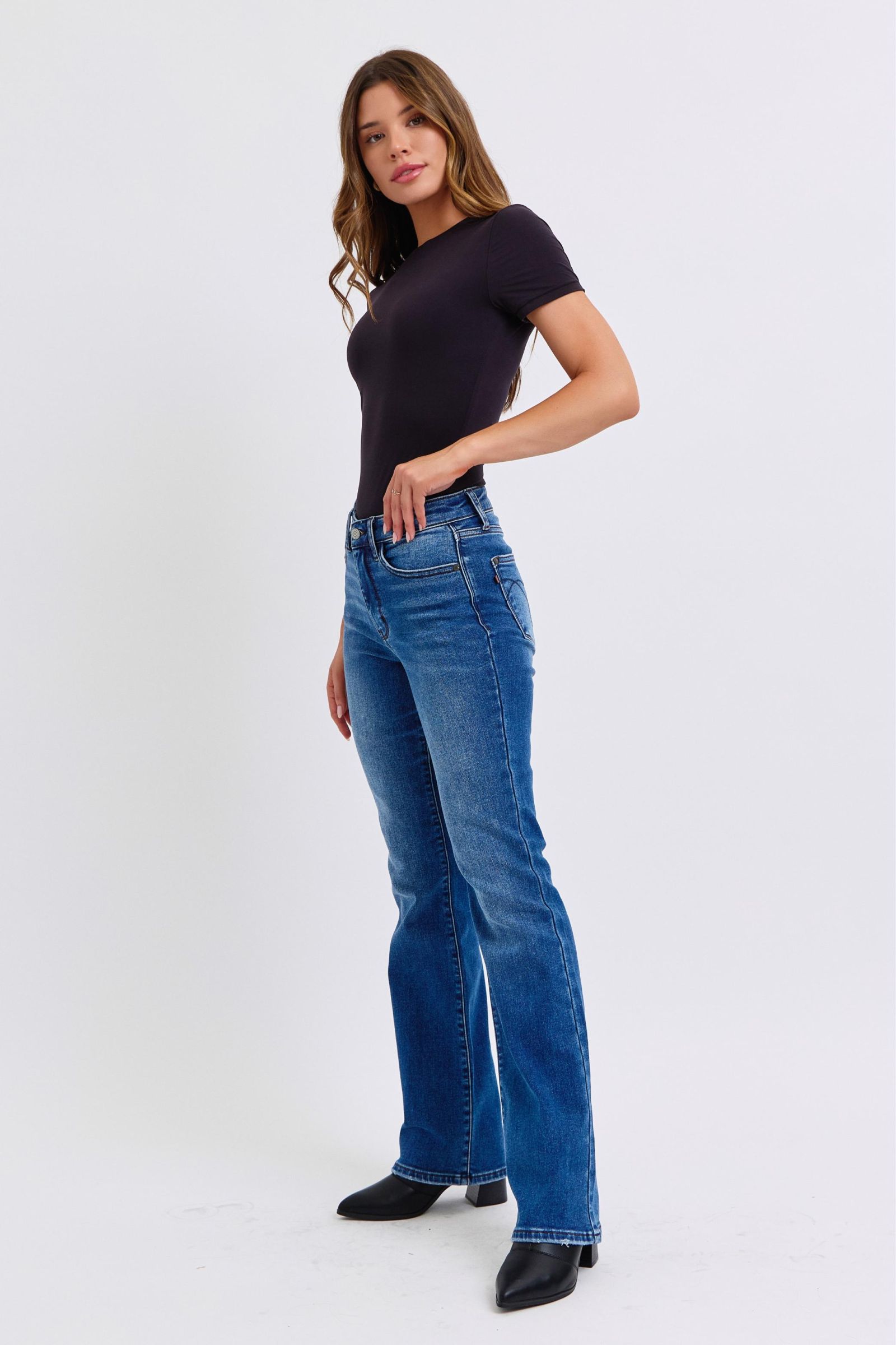 Judy Blue - Dark Wash Mid Rise Bootcut Jeans