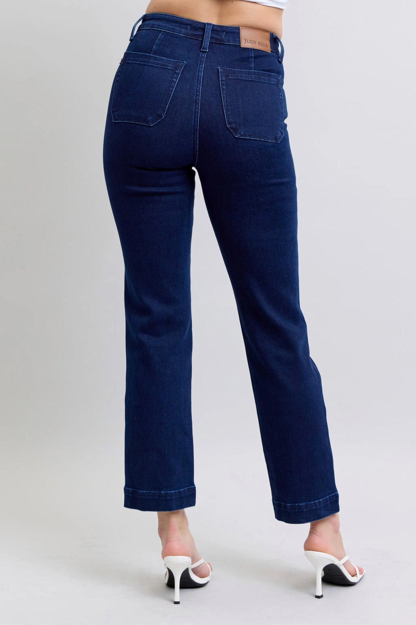 Judy Blue - Dark Wash Straight Leg Utility Jeans