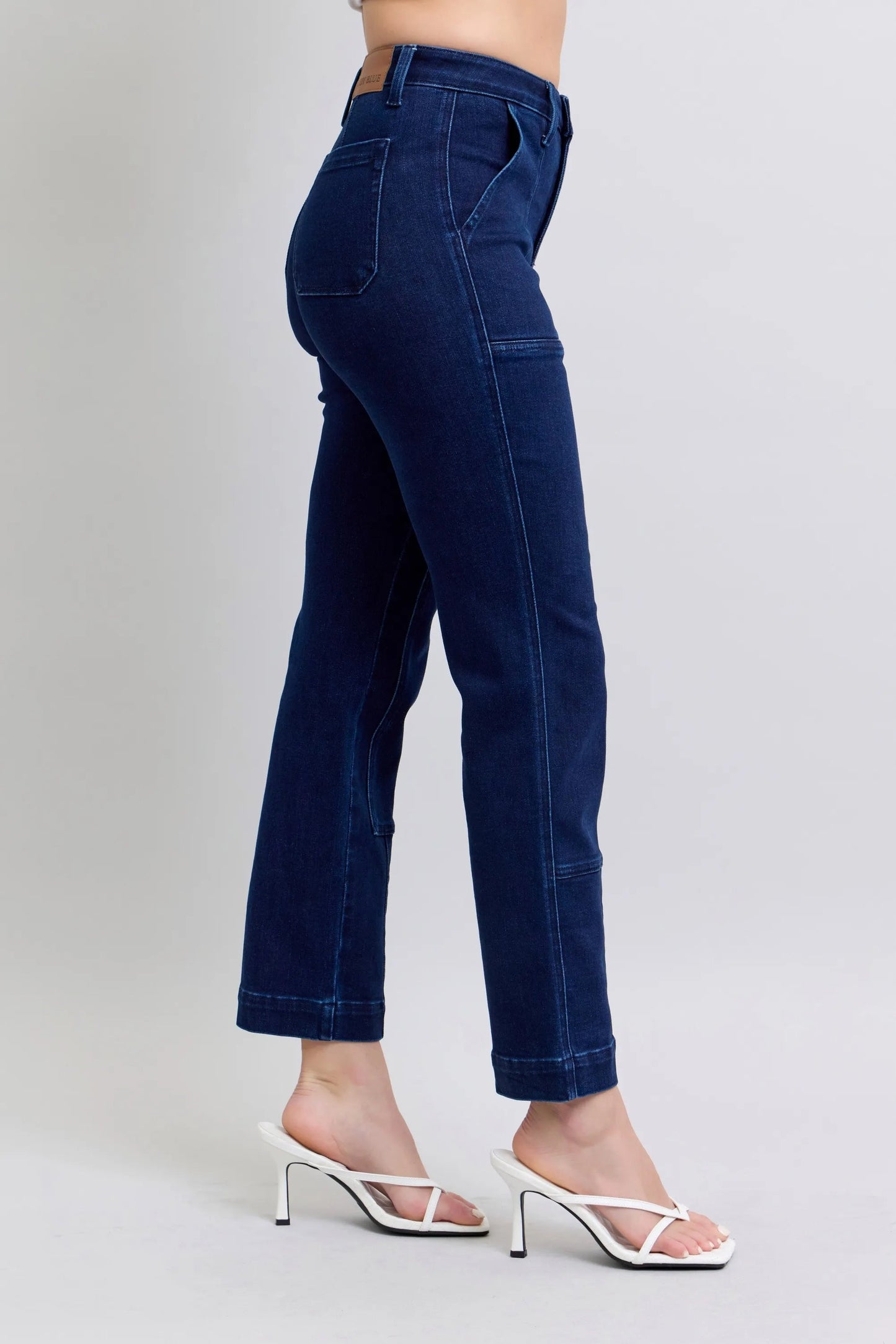 Judy Blue - Dark Wash Straight Leg Utility Jeans